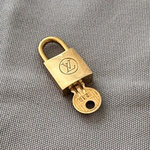 Louis Vuitton Gold Padlock and Key Charm